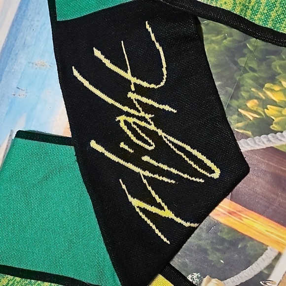 Jordan Flight Green Yellow Black Scarf - Picture 2 of 5